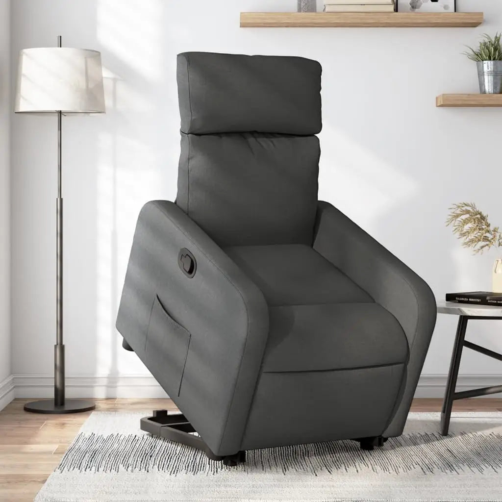 Fauteuil inclinable Gris foncé Tissu - XIOS