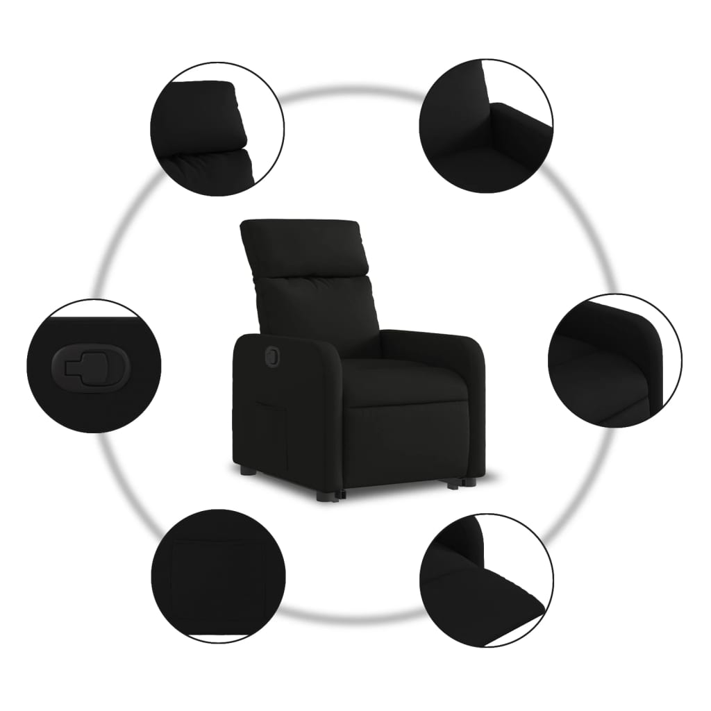Fauteuil inclinable noir tissu - XIOS