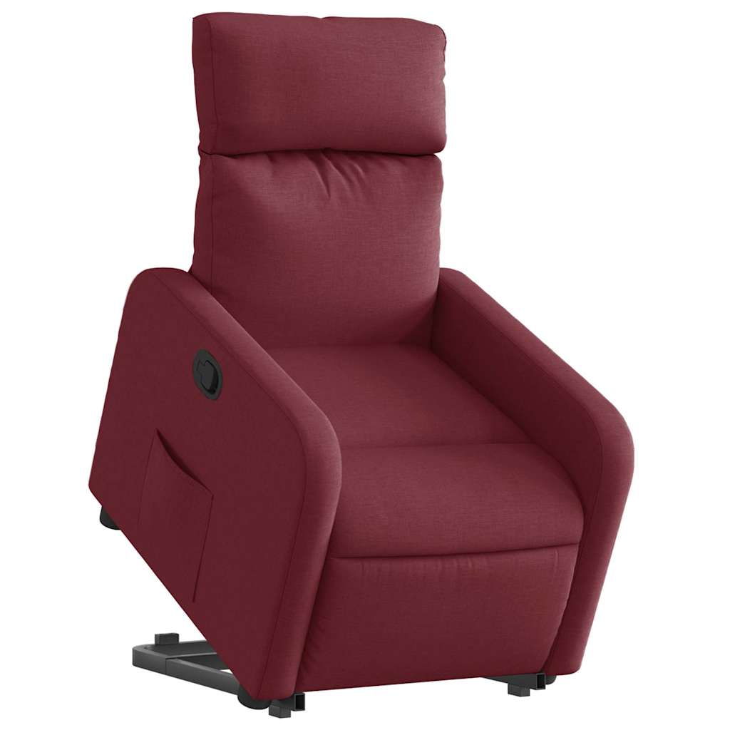 Fauteuil inclinable rouge bordeaux tissu - XIOS