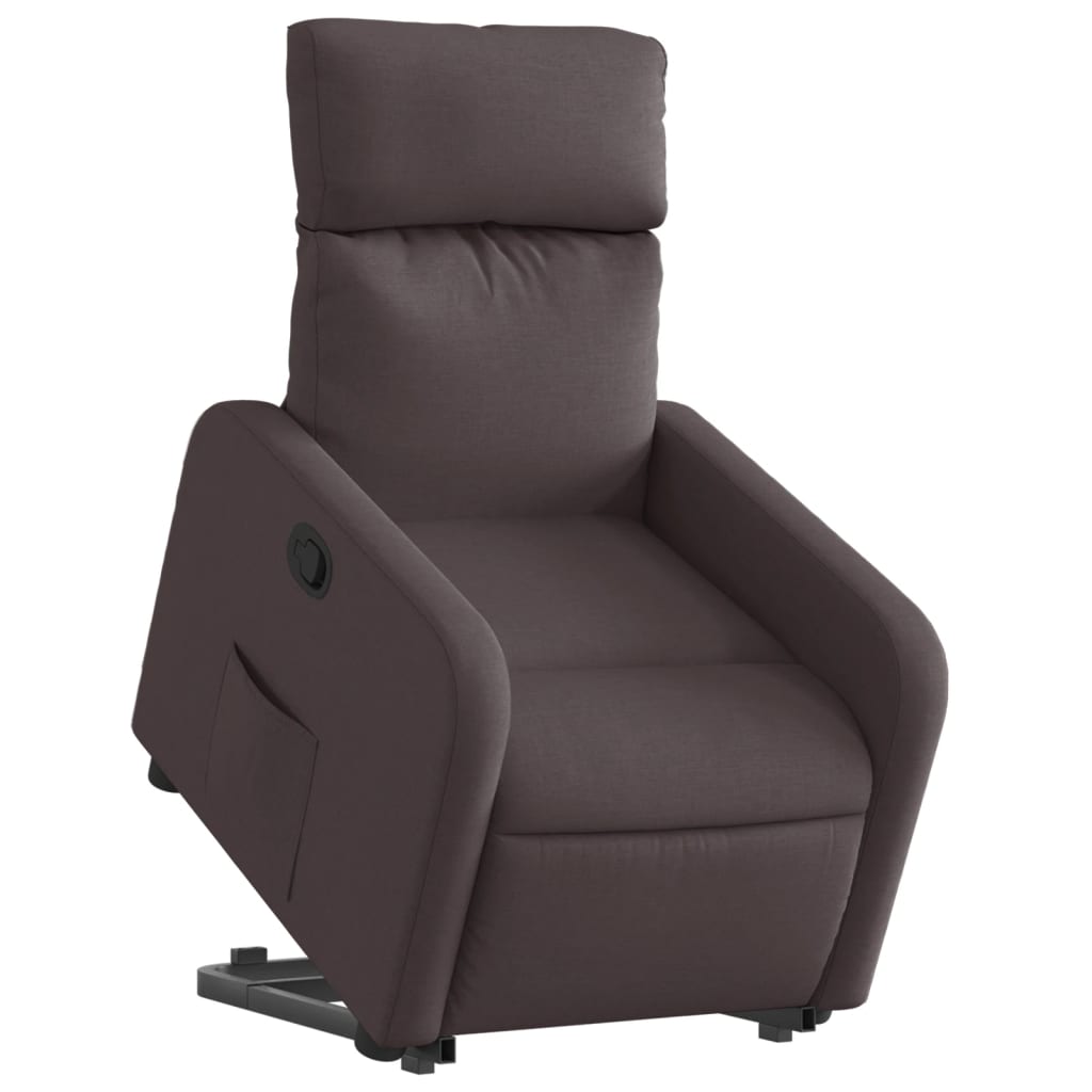 Fauteuil inclinable marron foncé tissu - XIOS