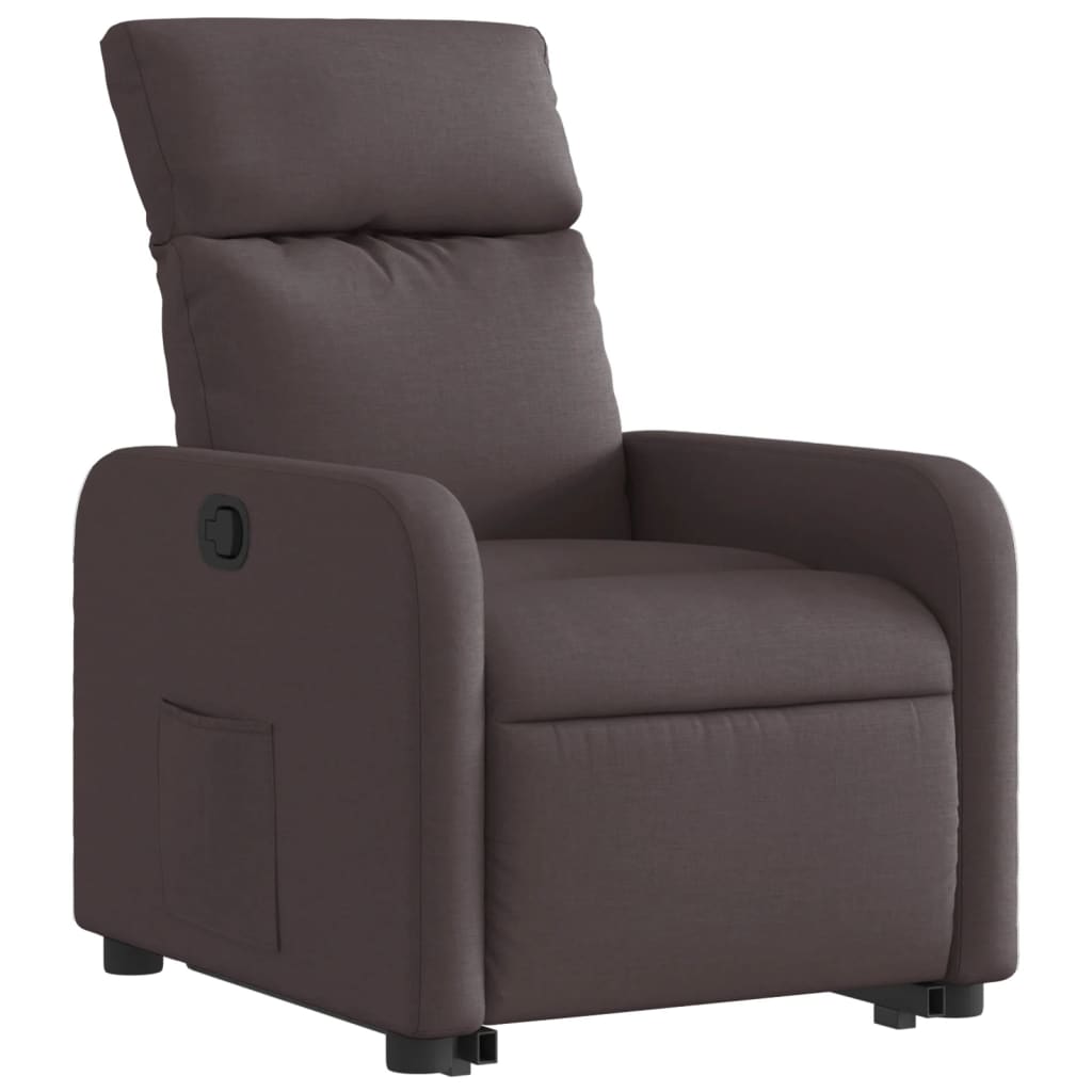 Fauteuil inclinable marron foncé tissu - XIOS