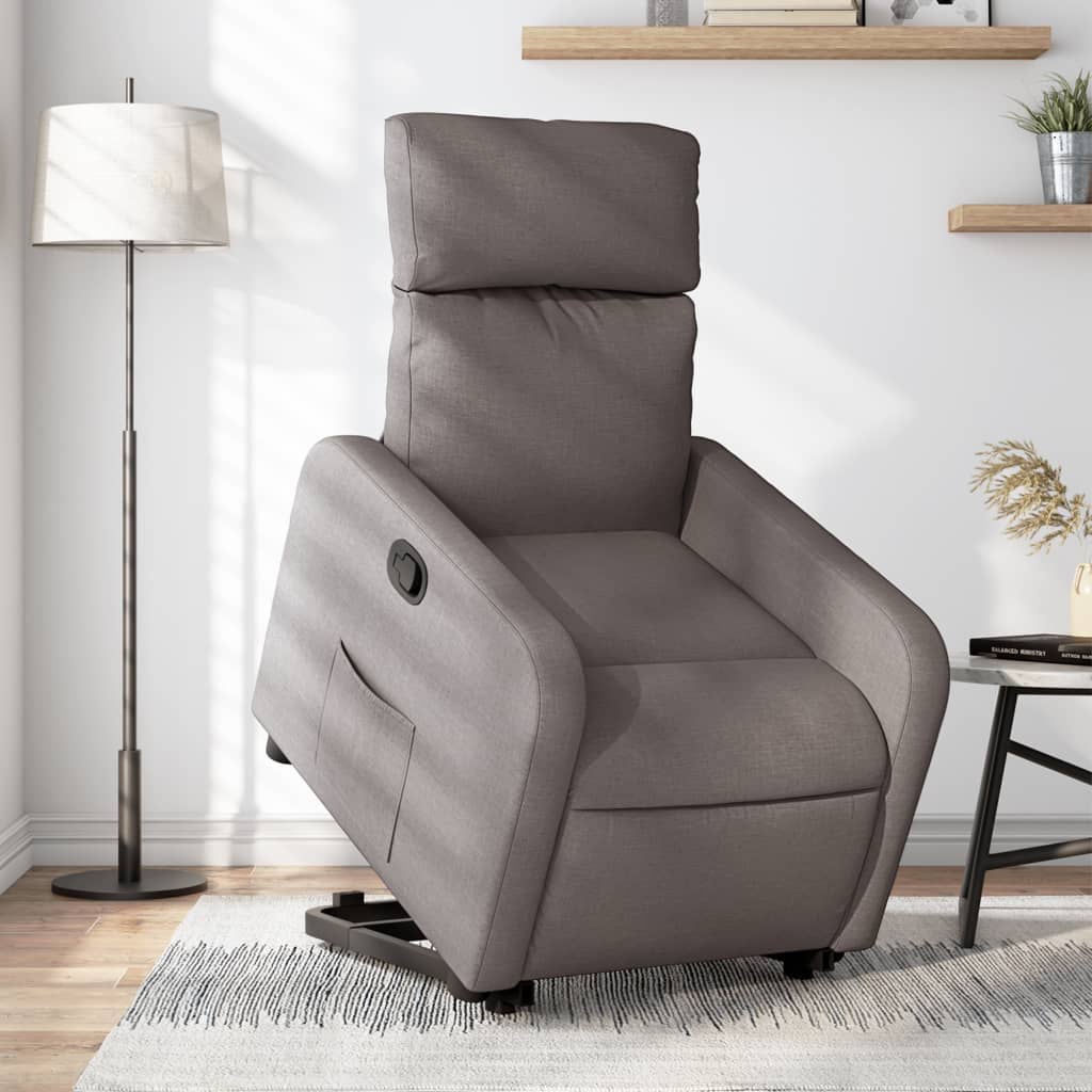 Fauteuil inclinable taupe tissu - XIOS