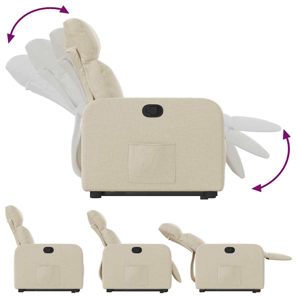 Fauteuil inclinable Crème Tissu - XIOS