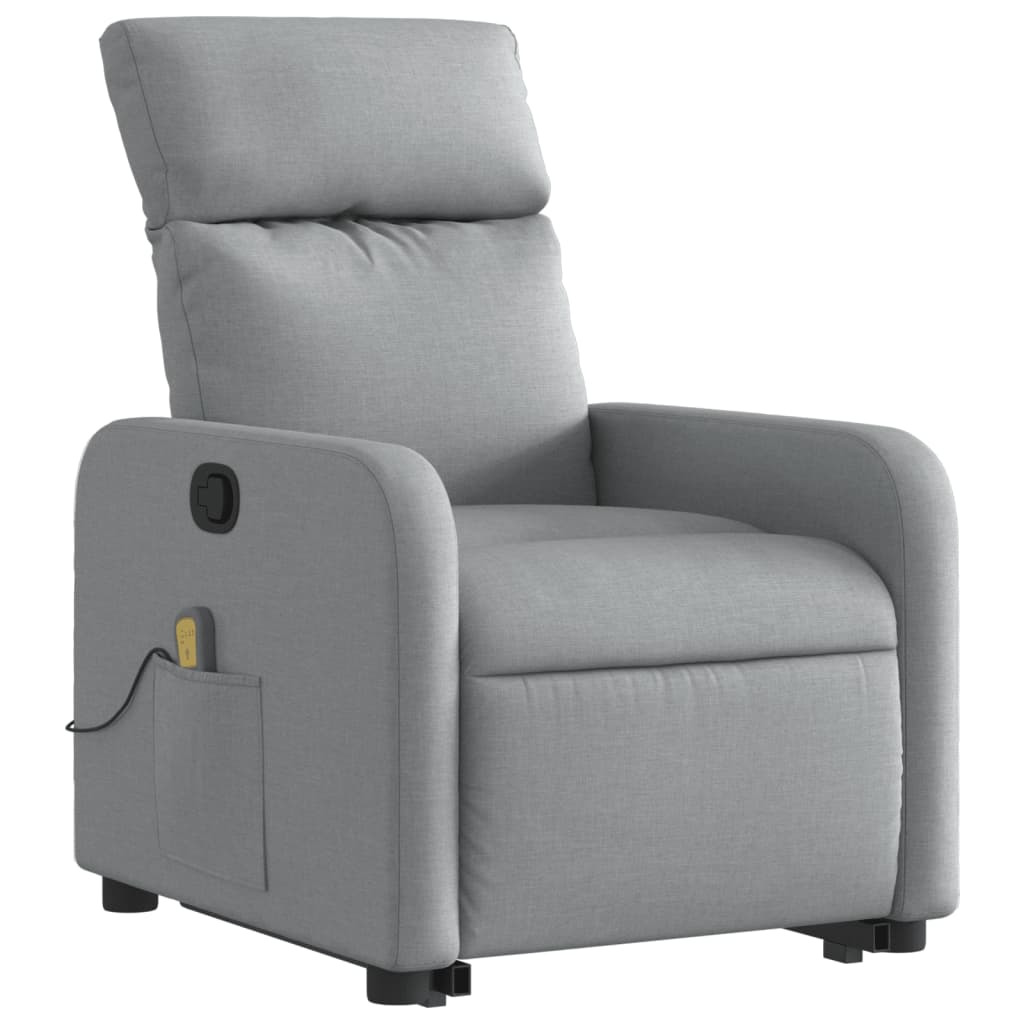 Fauteuil de massage inclinable Gris clair Tissu - XIOS