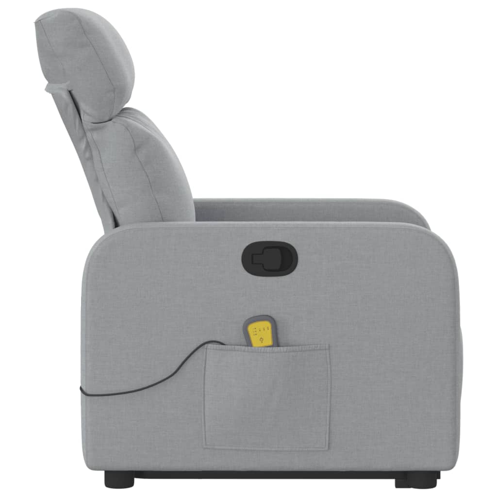 Fauteuil de massage inclinable Gris clair Tissu - XIOS