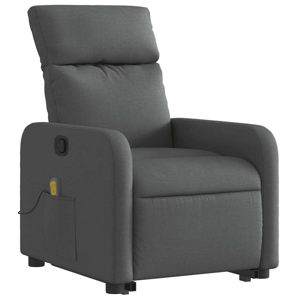 Fauteuil de massage inclinable Gris foncé Tissu - XIOS
