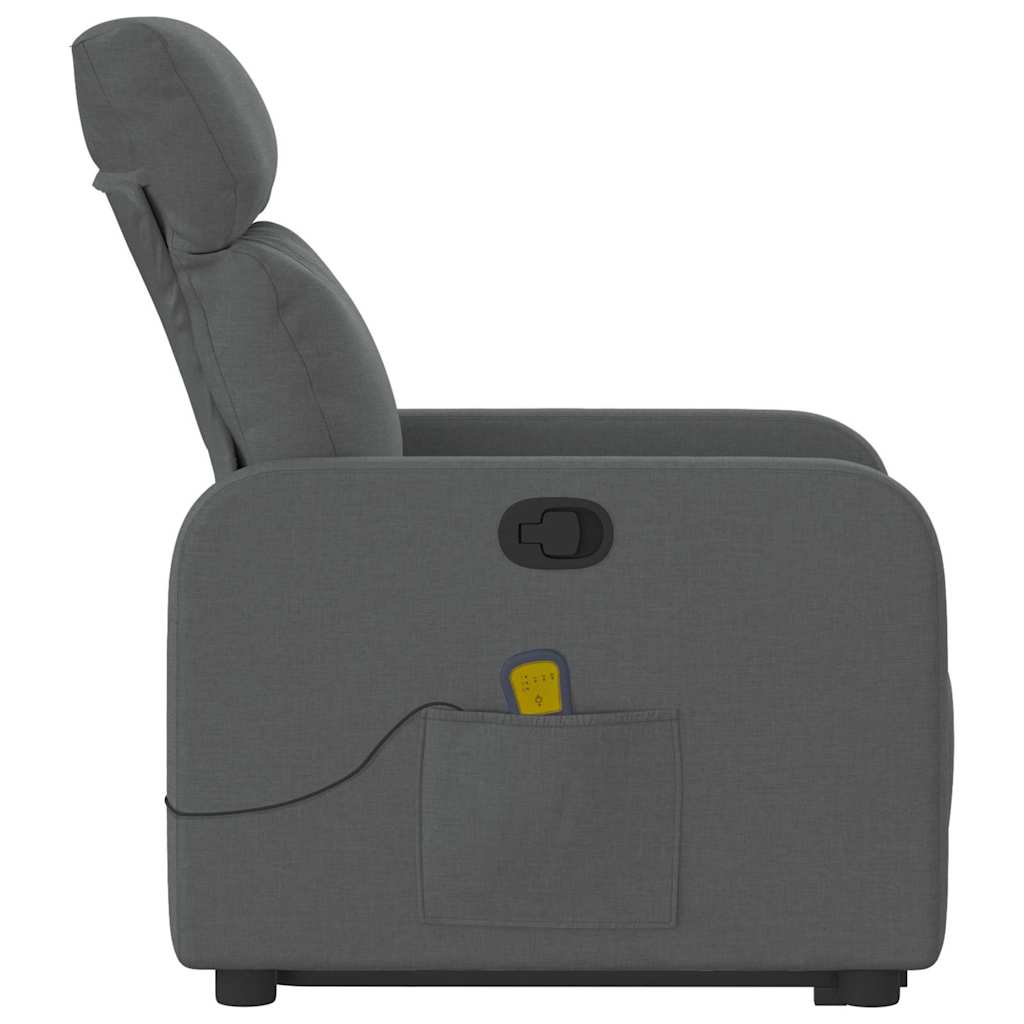Fauteuil de massage inclinable Gris foncé Tissu - XIOS