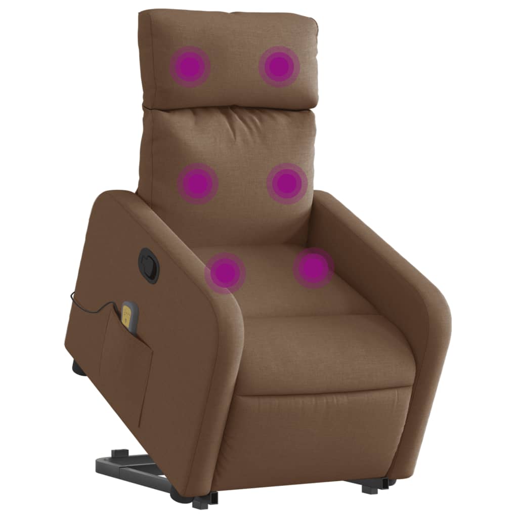 Fauteuil de massage inclinable Marron Tissu - XIOS