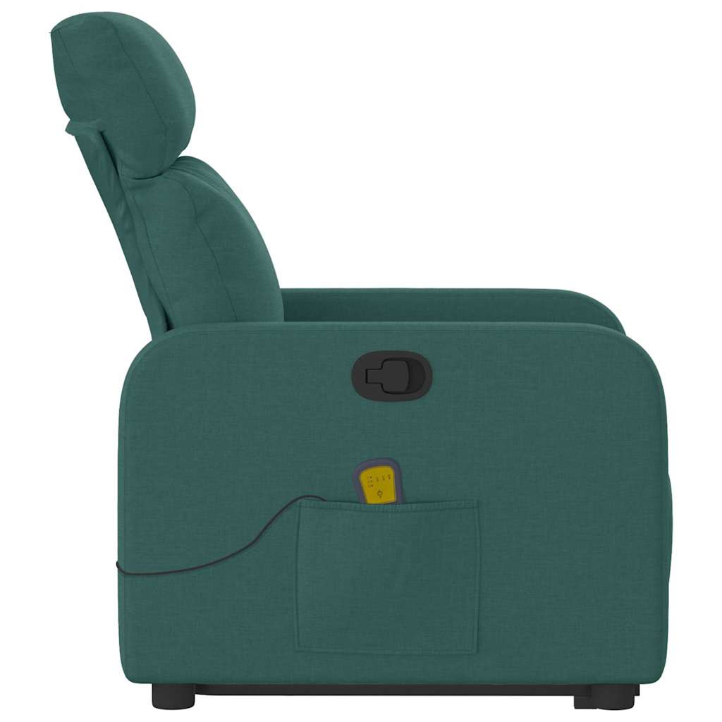 Fauteuil inclinable de massage Vert foncé Tissu - XIOS