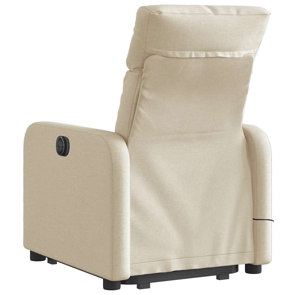 Fauteuil inclinable de massage Crème Tissu - XIOS