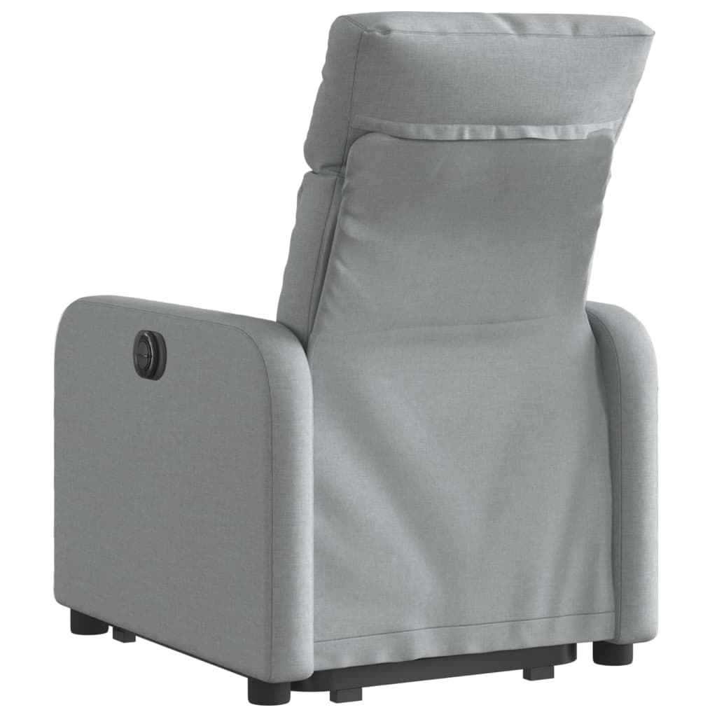 Fauteuil inclinable électrique gris clair tissu - XIOS
