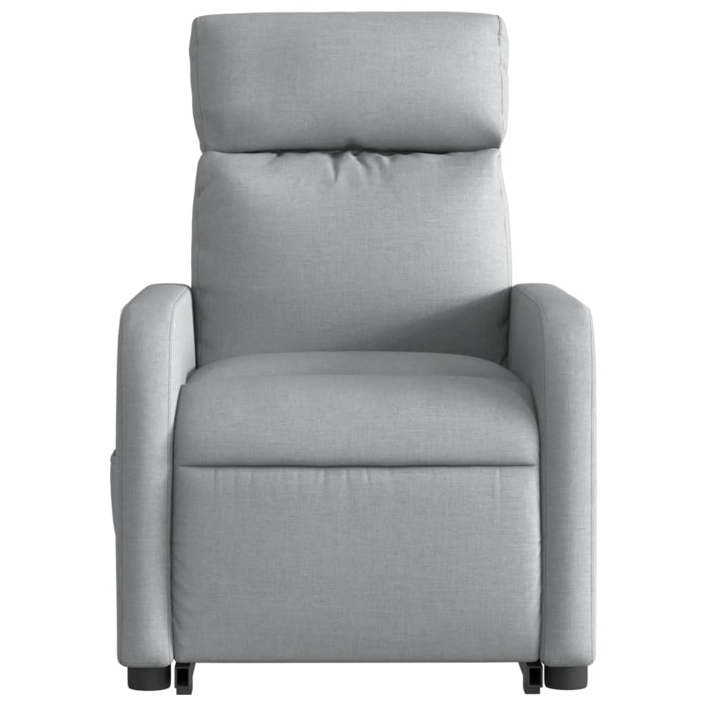 Fauteuil inclinable électrique gris clair tissu - XIOS