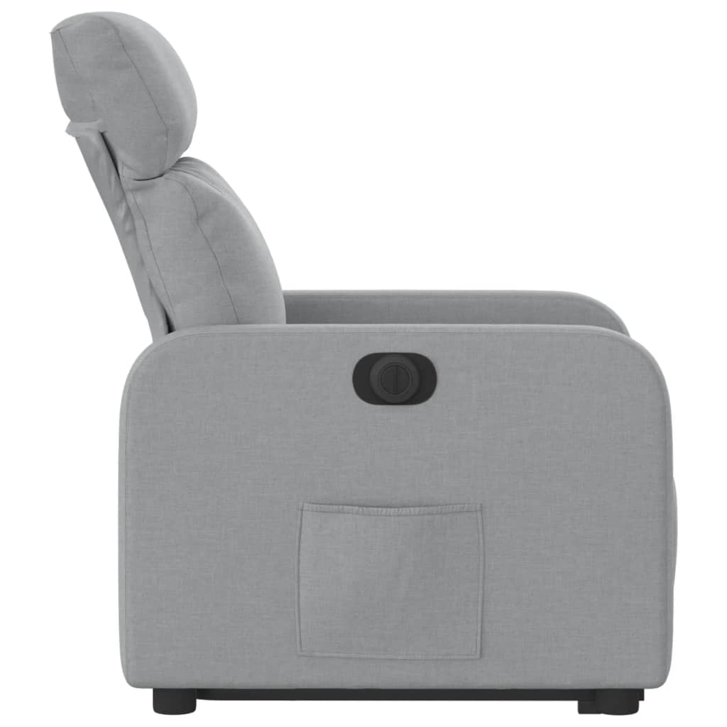 Fauteuil inclinable électrique gris clair tissu - XIOS