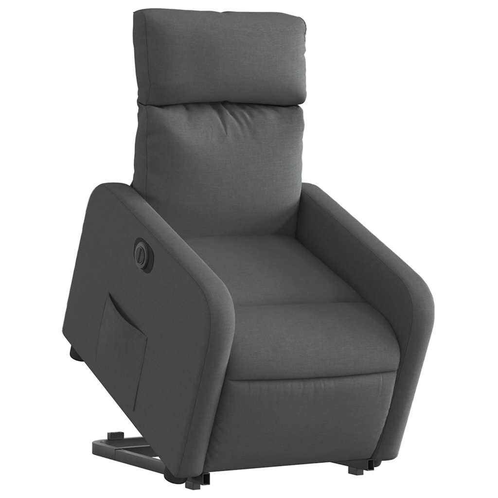 Fauteuil inclinable électrique gris foncé tissu
