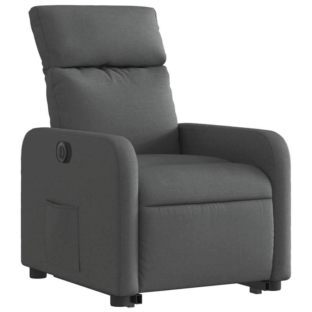 Fauteuil inclinable électrique gris foncé tissu - XIOS