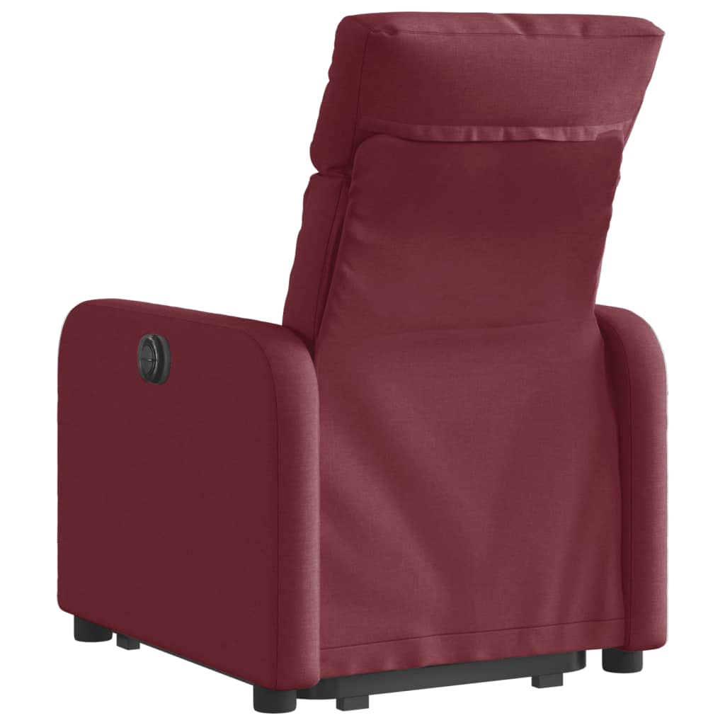 Fauteuil inclinable électrique rouge bordeaux tissu - XIOS