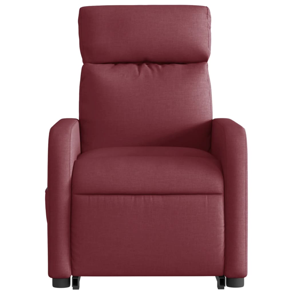 Fauteuil inclinable électrique rouge bordeaux tissu - XIOS
