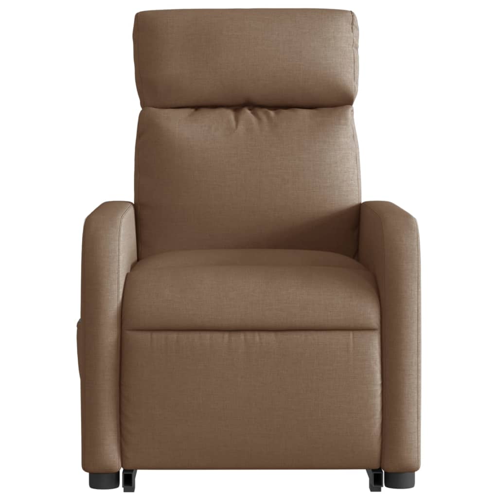 Fauteuil inclinable électrique marron tissu - XIOS