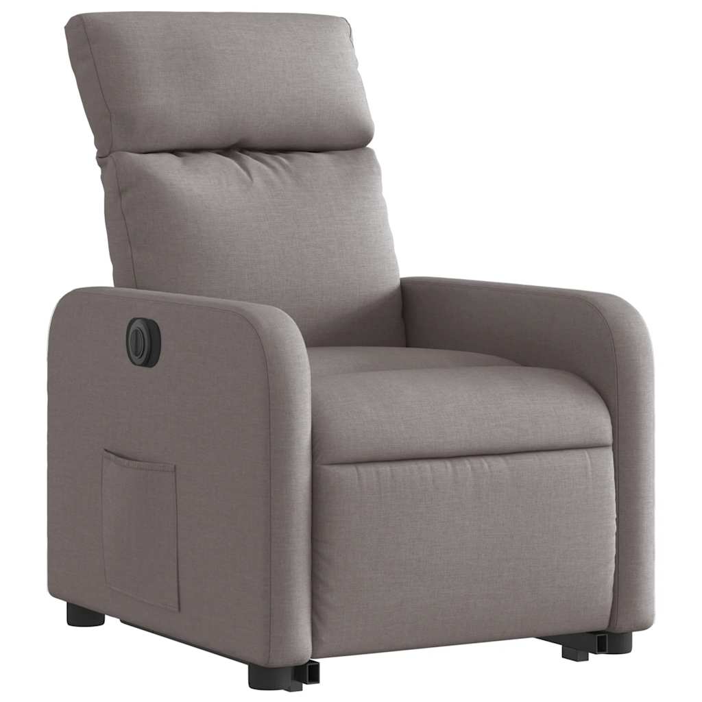 Fauteuil inclinable électrique taupe tissu - XIOS