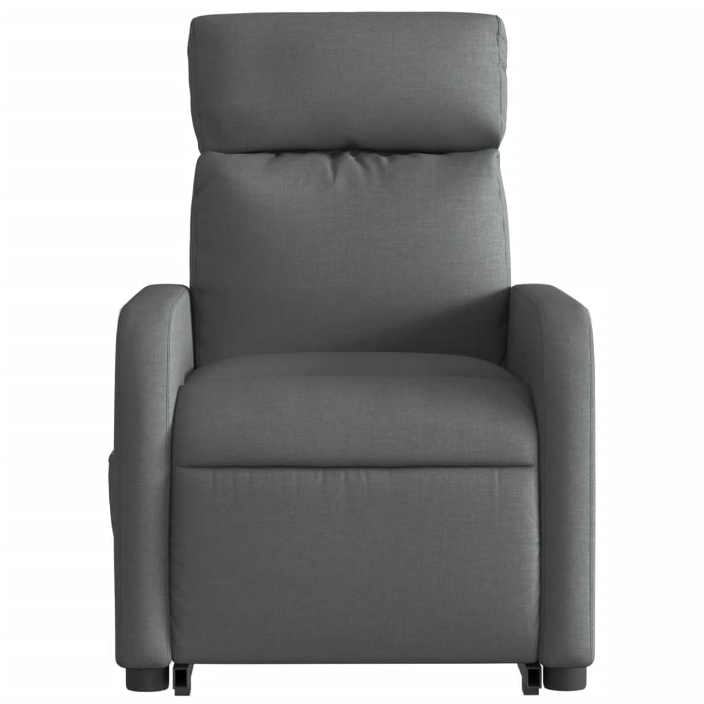 Fauteuil inclinable de massage électrique Gris foncé Tissu