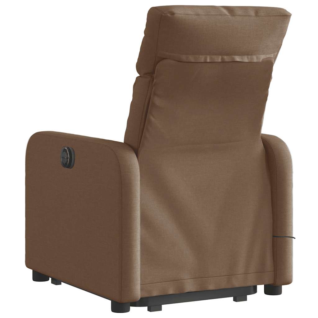 Fauteuil inclinable de massage électrique Marron Tissu - XIOS