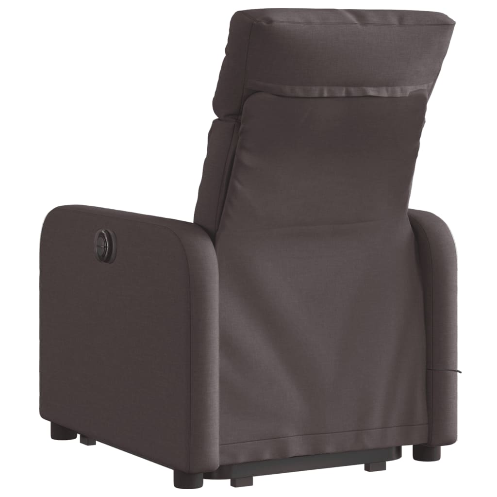 Fauteuil inclinable de massage électrique Marron foncé Tissu - XIOS