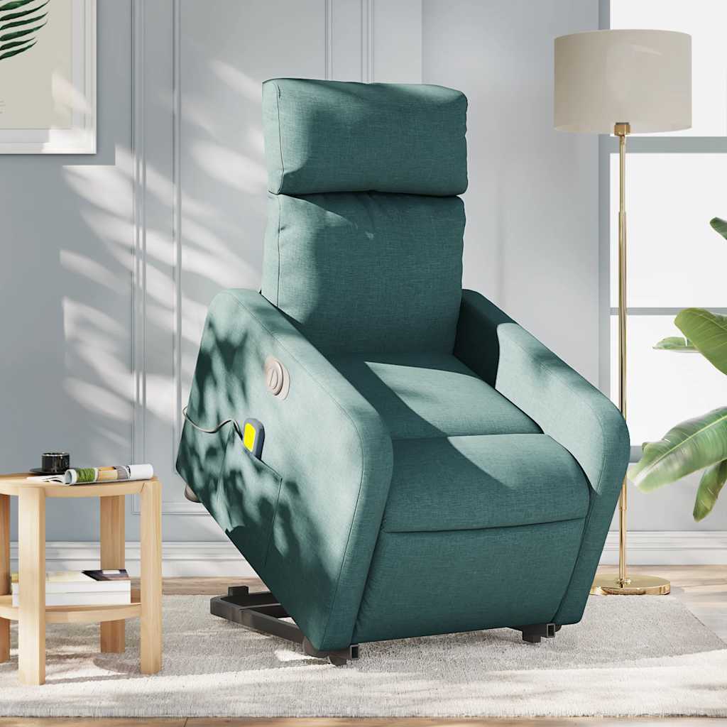 Fauteuil inclinable de massage électrique Vert foncé Tissu - XIOS