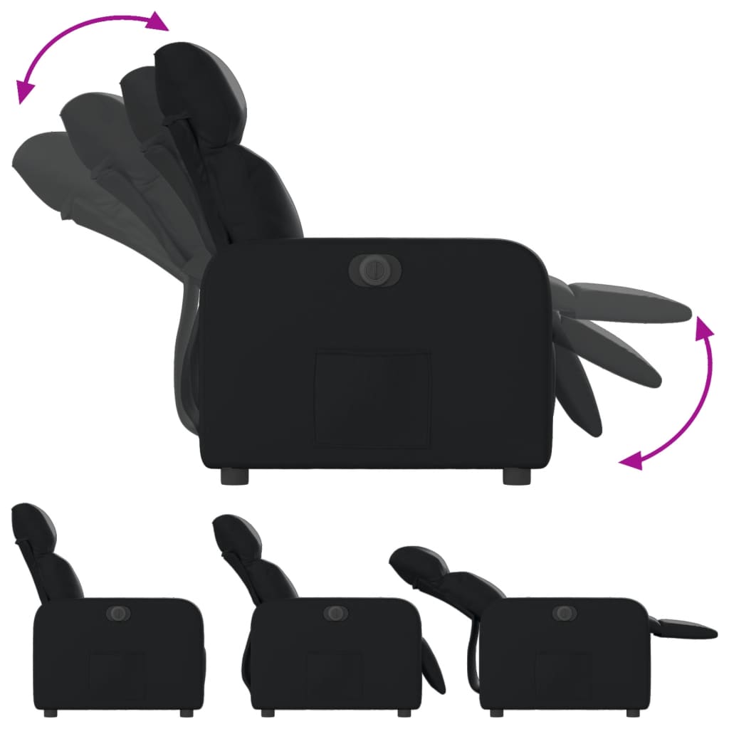Fauteuil inclinable électrique Noir Similicuir - XIOS