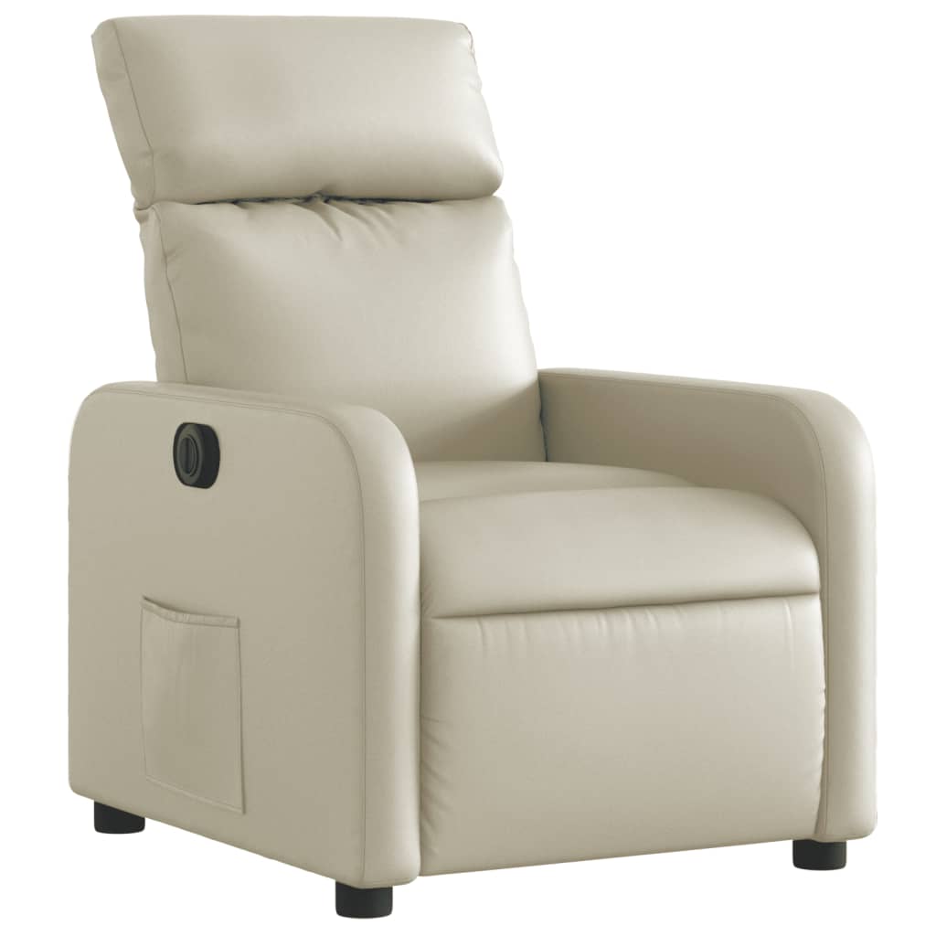 Fauteuil inclinable électrique Crème Similicuir - XIOS