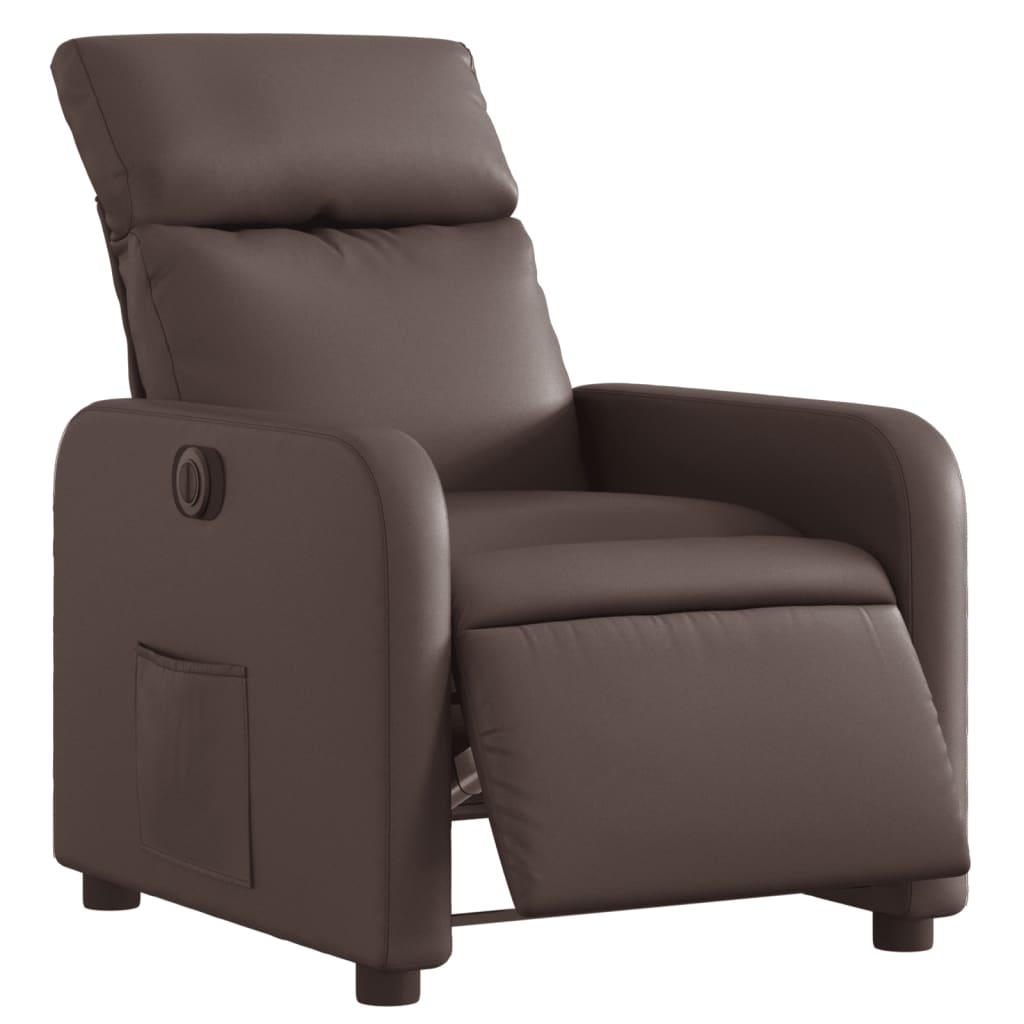 Fauteuil inclinable électrique Marron Similicuir - XIOS