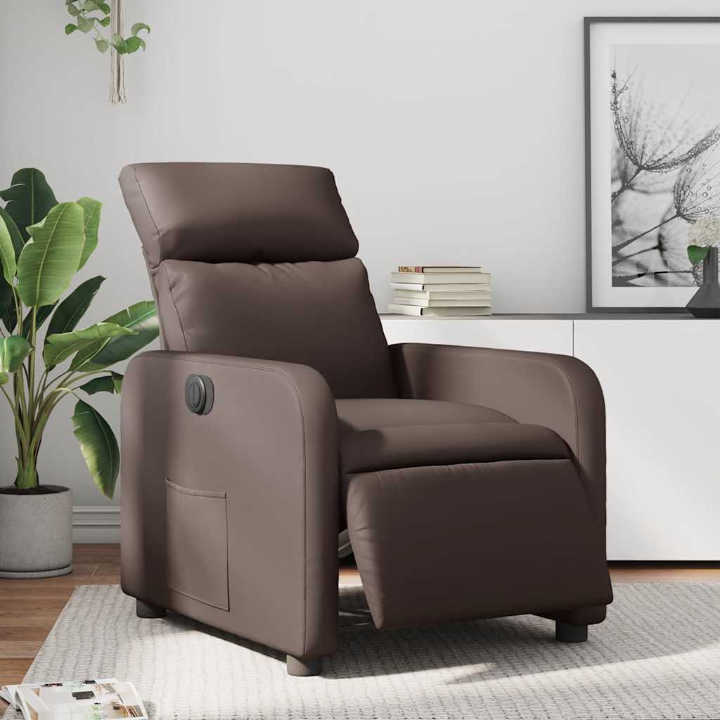 Fauteuil inclinable électrique Marron Similicuir - XIOS