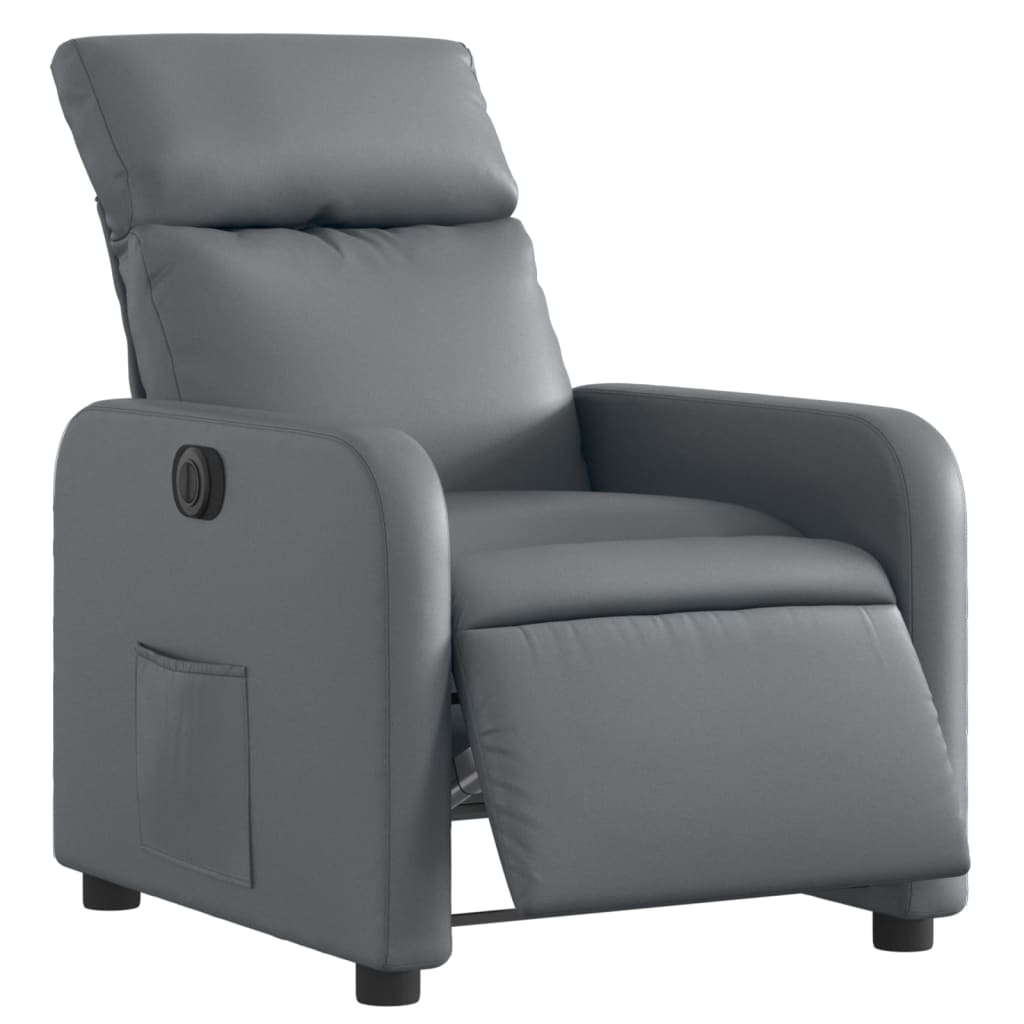 Fauteuil inclinable électrique Gris Similicuir - XIOS