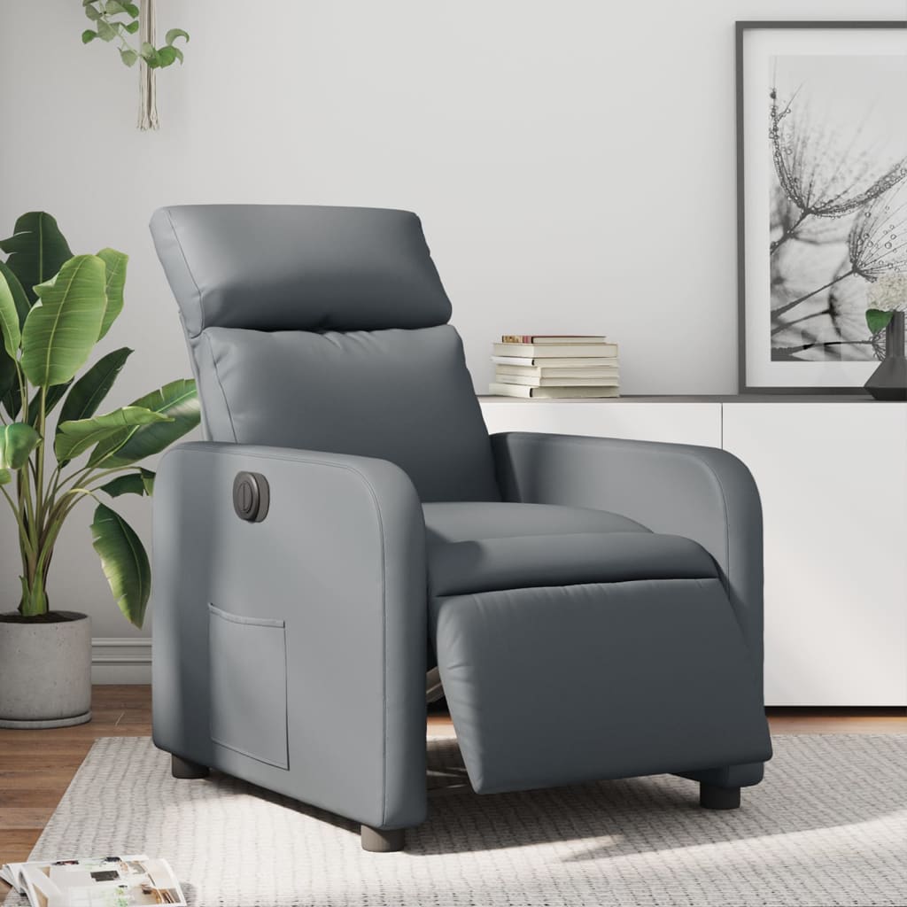 Fauteuil inclinable électrique Gris Similicuir - XIOS