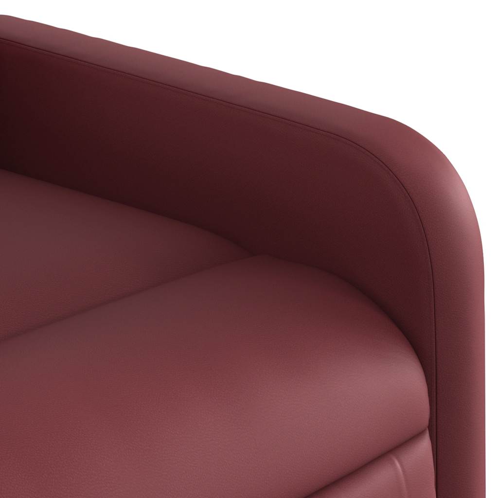 Fauteuil inclinable électrique Rouge bordeaux Similicuir - XIOS