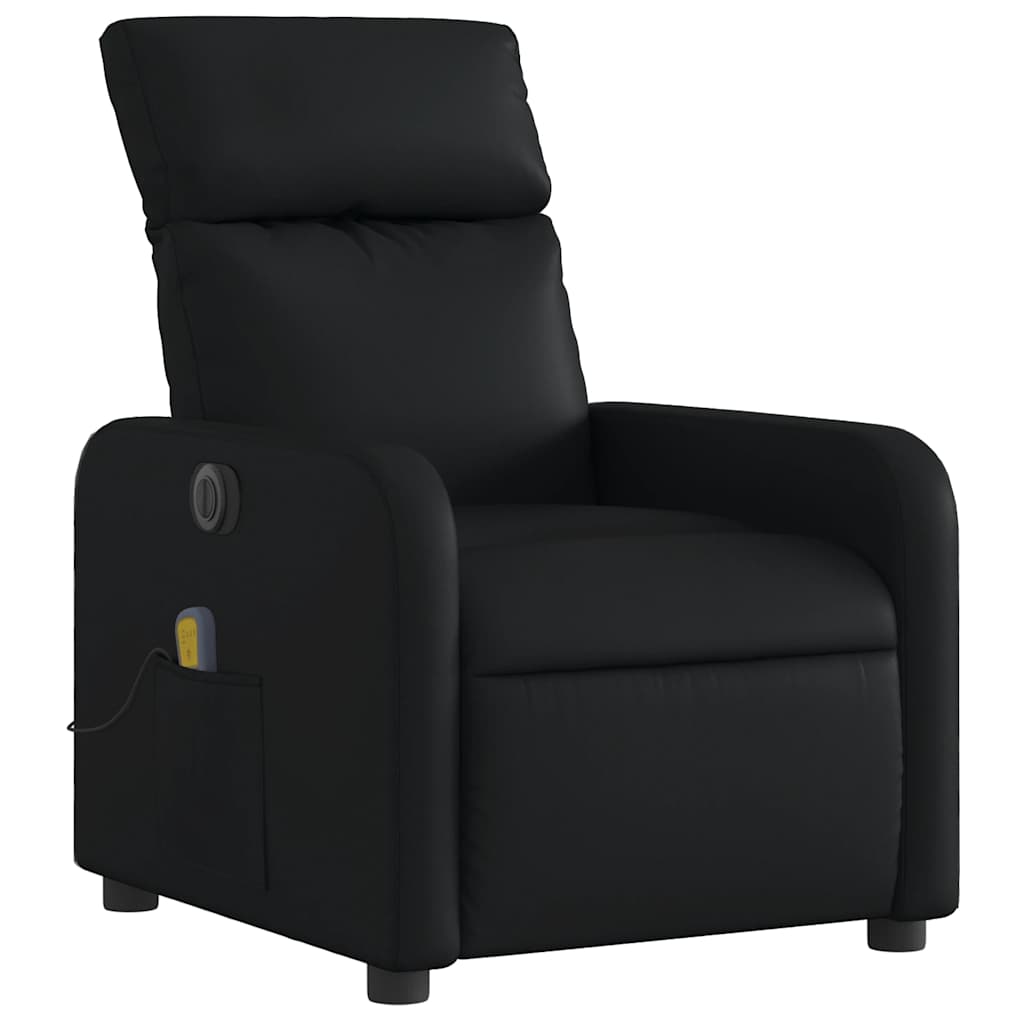 Fauteuil de massage inclinable électrique noir similicuir - XIOS