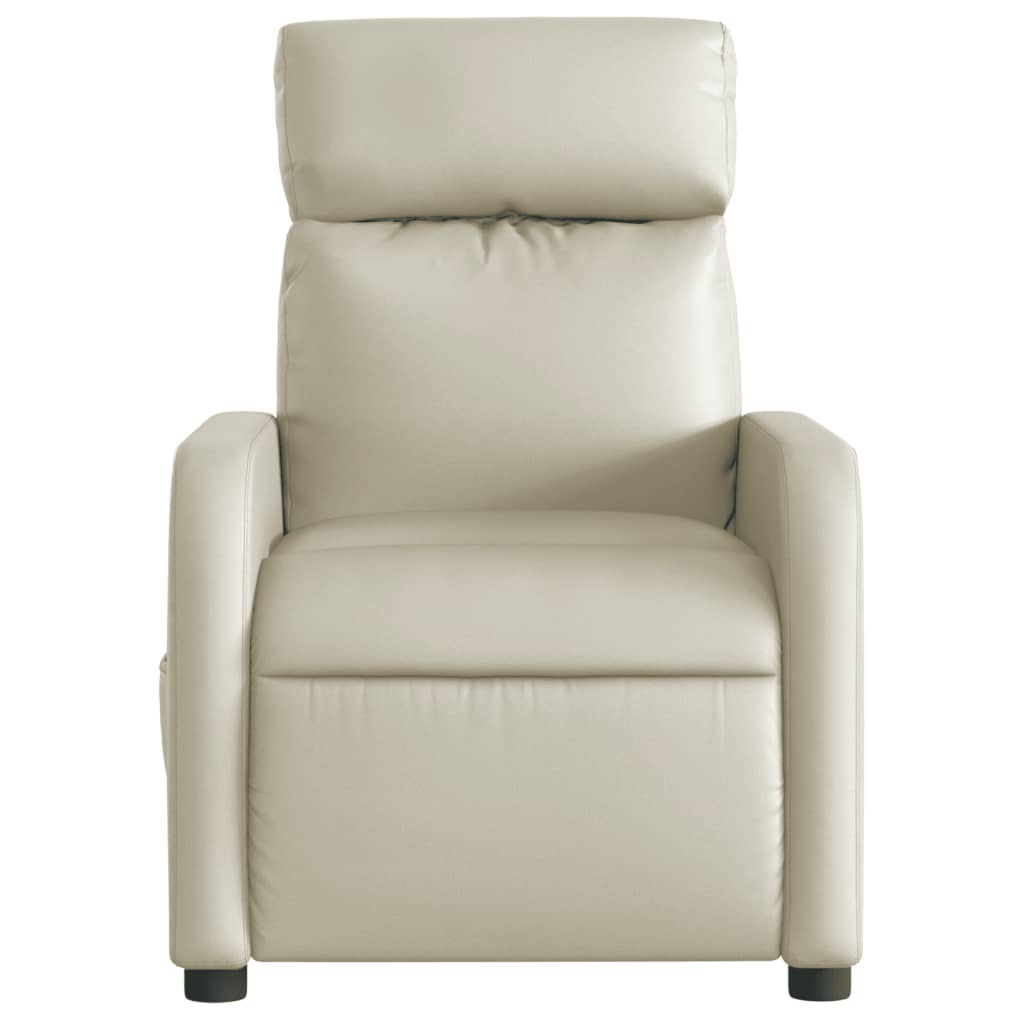 Fauteuil de massage inclinable électrique crème similicuir - XIOS