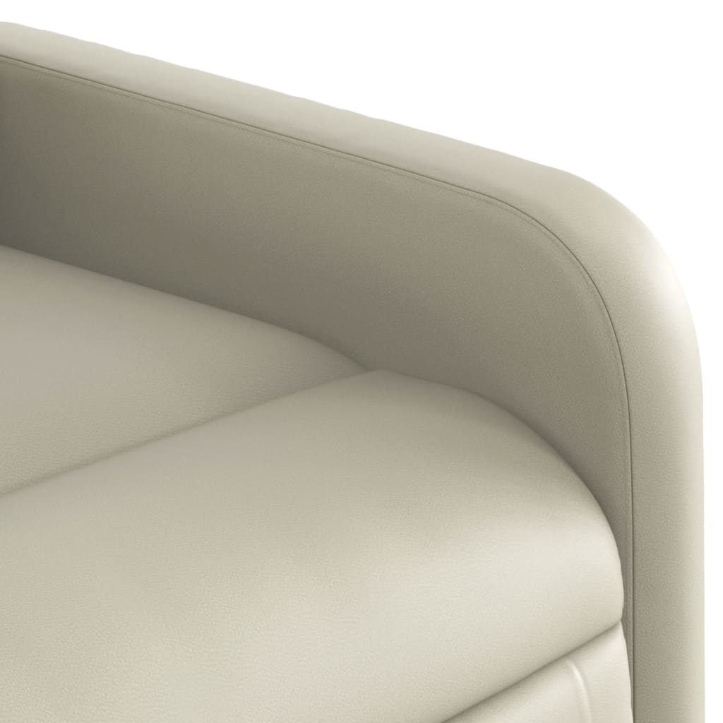 Fauteuil de massage inclinable électrique crème similicuir - XIOS