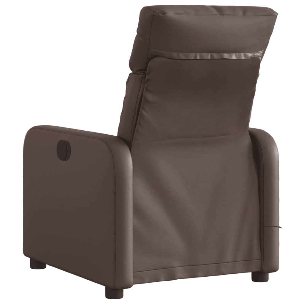 Fauteuil de massage inclinable électrique marron similicuir - XIOS