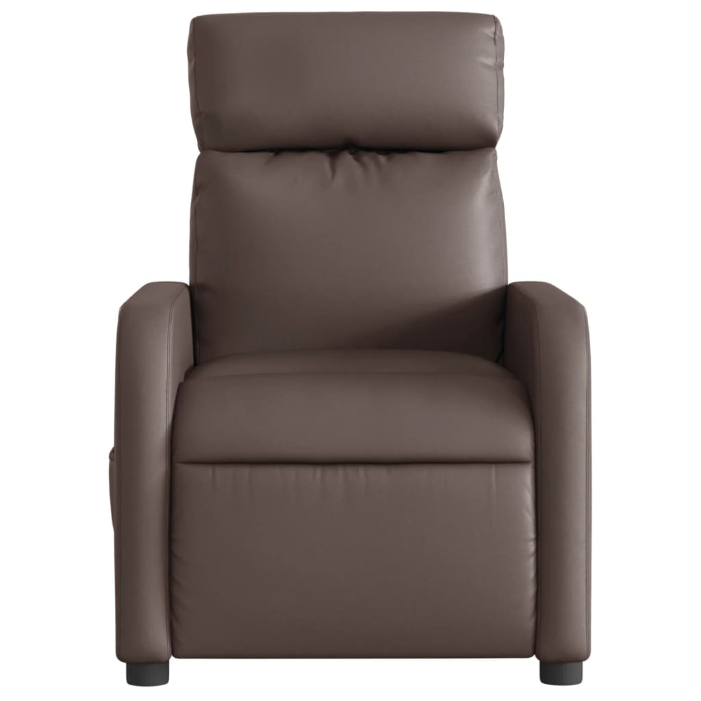 Fauteuil de massage inclinable électrique marron similicuir - XIOS