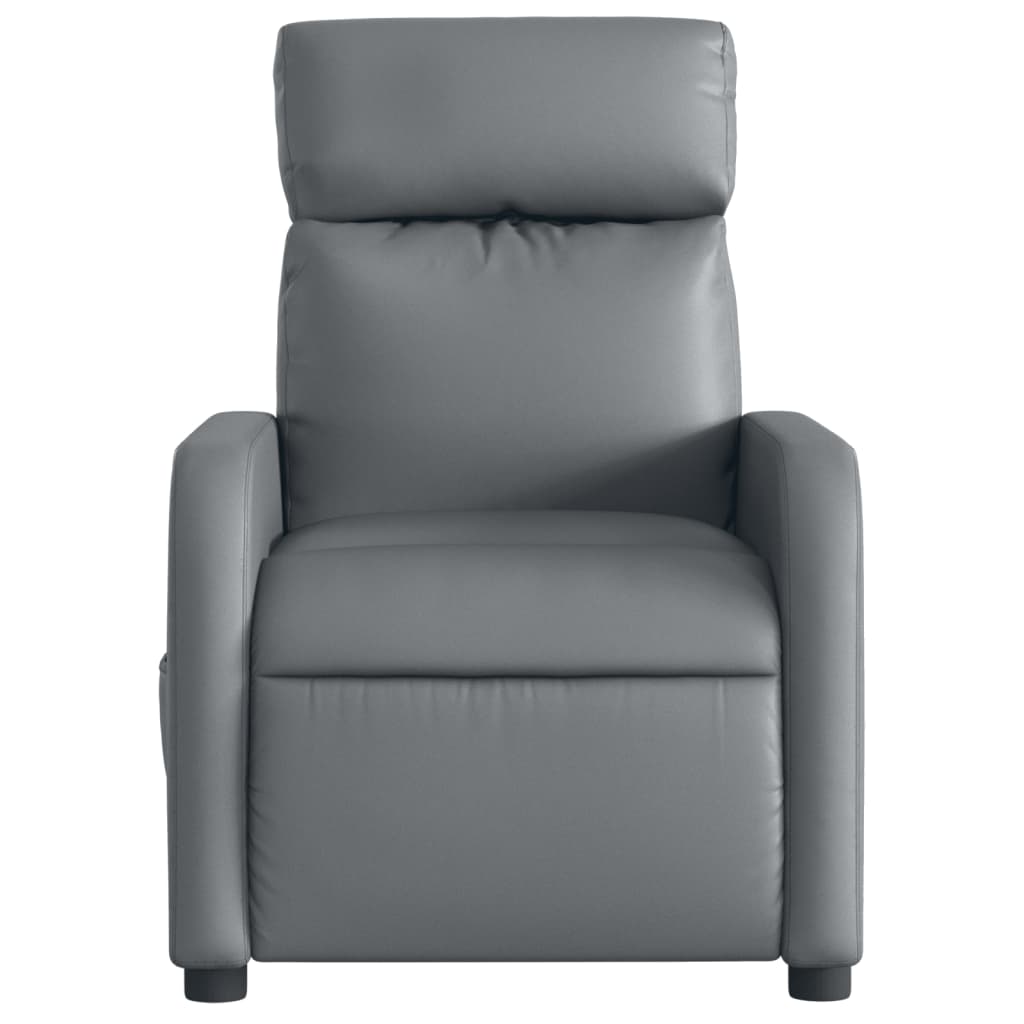 Fauteuil de massage inclinable électrique gris similicuir - XIOS