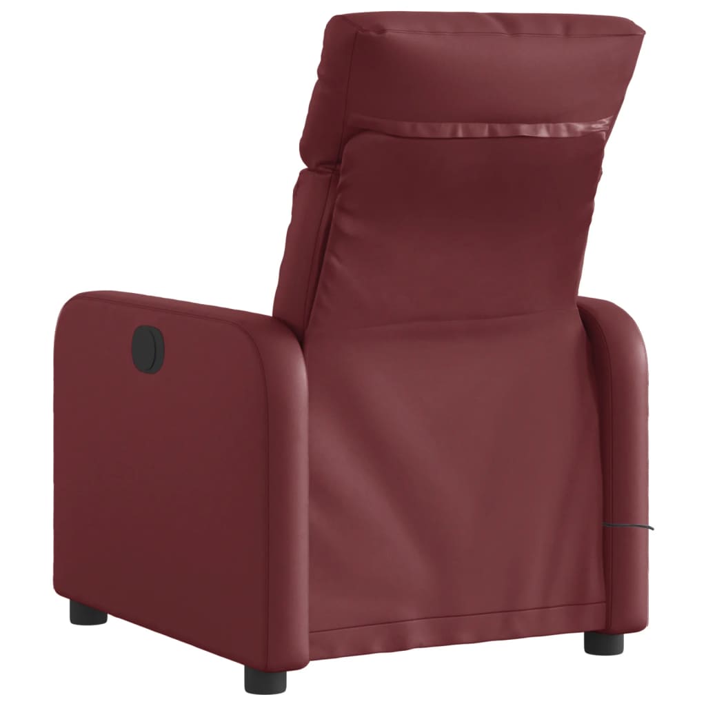 Fauteuil de massage inclinable électrique rouge bordeaux - XIOS