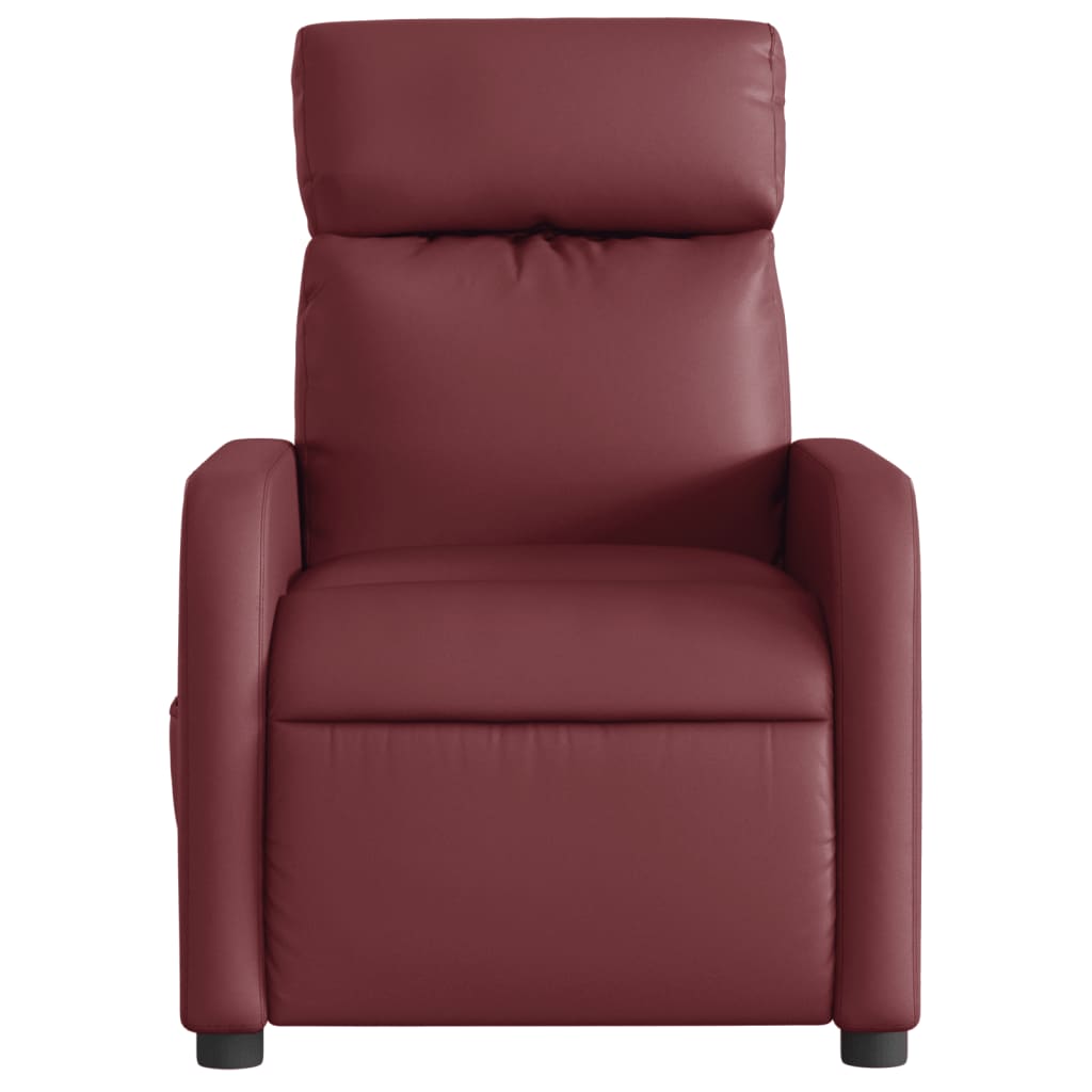 Fauteuil de massage inclinable électrique rouge bordeaux - XIOS