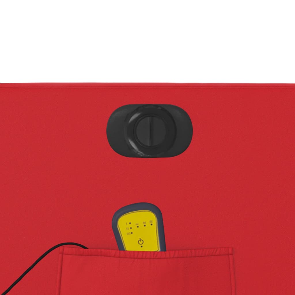 Fauteuil de massage inclinable électrique rouge similicuir - XIOS