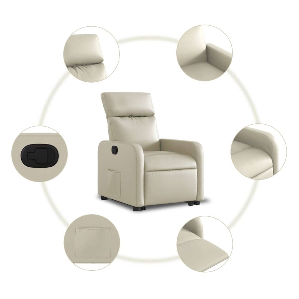 Fauteuil inclinable Crème Similicuir - XIOS
