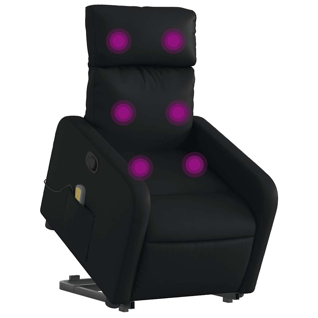 Fauteuil inclinable de massage Noir Similicuir - XIOS