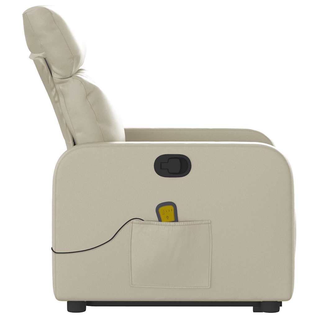 Fauteuil inclinable de massage Crème Similicuir - XIOS