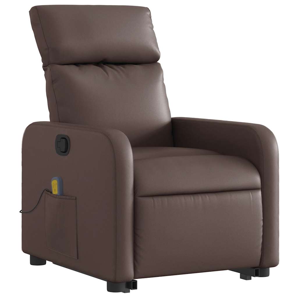 Fauteuil inclinable de massage Marron Similicuir - XIOS