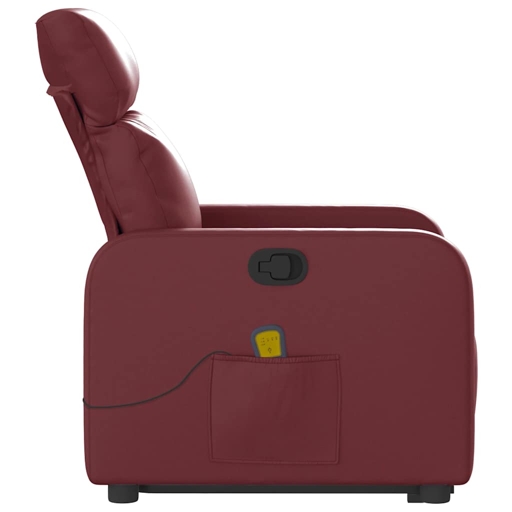 Fauteuil inclinable de massage Rouge bordeaux Similicuir - XIOS