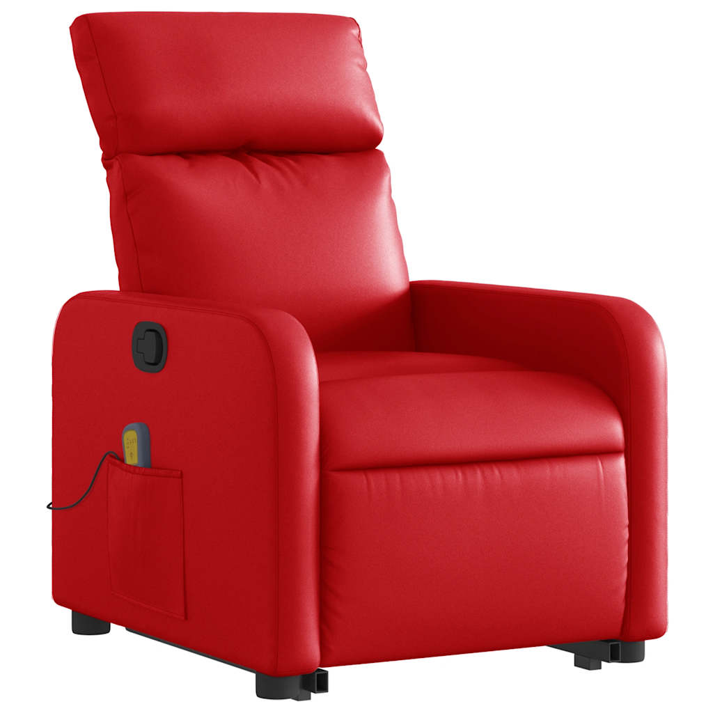Fauteuil inclinable de massage Rouge Similicuir - XIOS