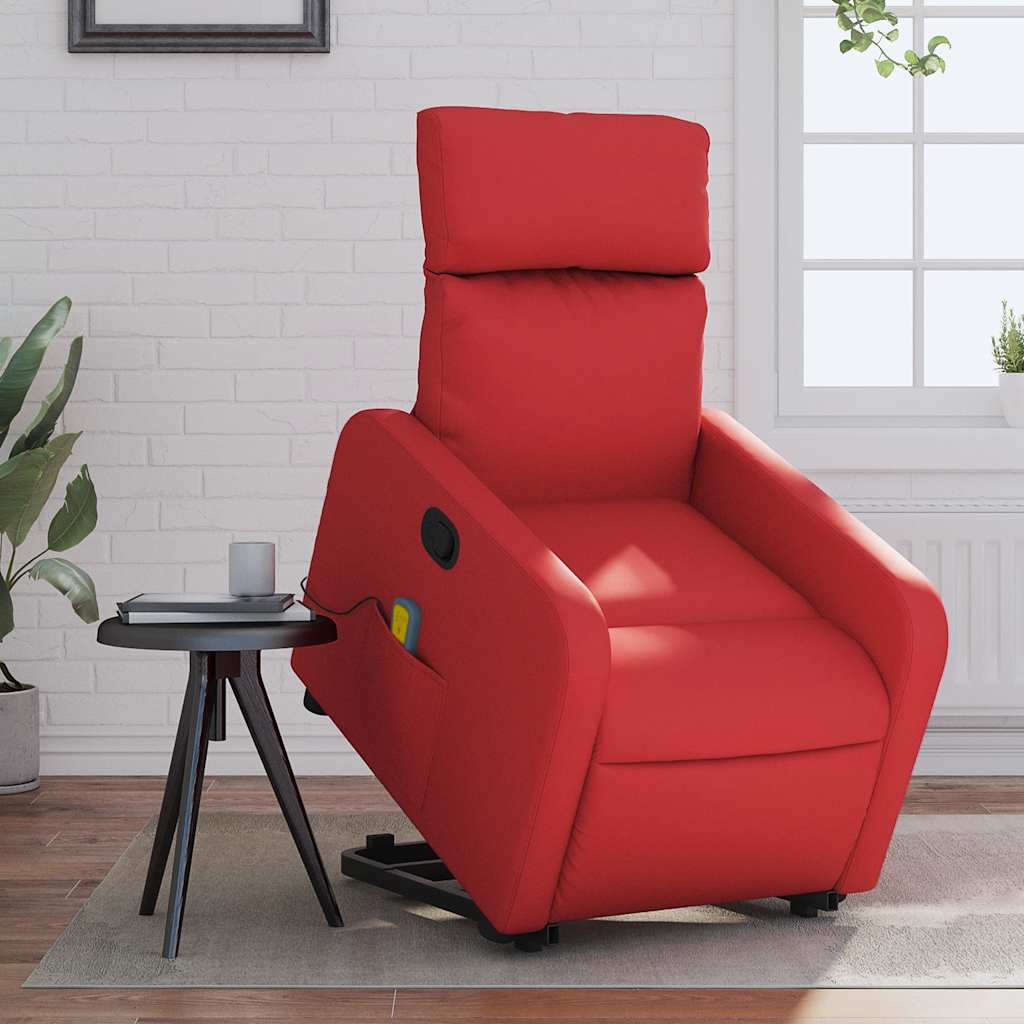 Fauteuil inclinable de massage Rouge Similicuir - XIOS